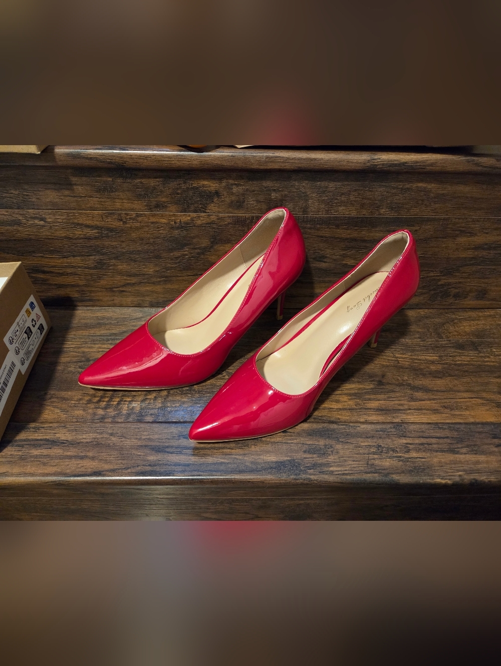 Elisabet Tang High Heels, Women Pumps Pointed Toe Stilettos size 10 red